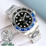 N Factory Rolex GMT-Master II Replica with 904L Stainless Steel 3285 Movement 904L Steel Black/Blue Face Watch